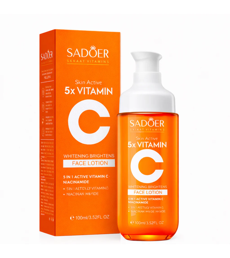 Loțiune de Față Iluminatoare Sadoer Skin Active 5x Vitamin C și Niacinamide, 100ml