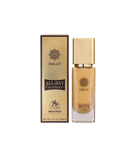 Fond de Ten Mat cu Acoperire Completă HALUV All-Day Matte Foundation 24H, 30ml