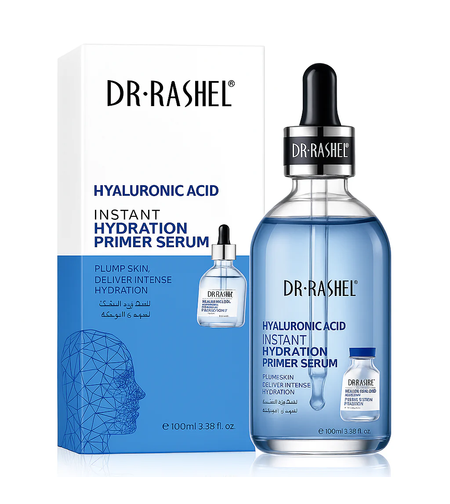 Ser și Bază de Machiaj Hidratantă DR.RASHEL Hyaluronic Acid Instant Hydration Primer Serum, 100ml