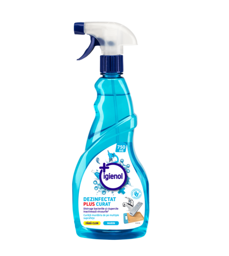Dezinfectant spray pentru suprafețe Igienol Plus Curat Marin fără clor, 750ml