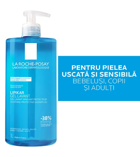 LA ROCHE POSAY Lipikar Gel de spalare pentru piele sensibila x 1000ml