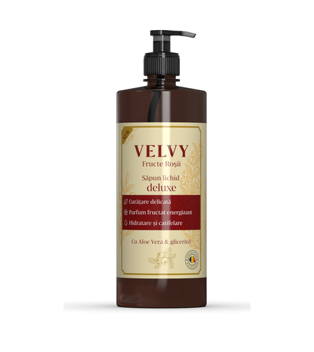 Sapun lichid VELVY FRUCTE ROSII 400 ml.