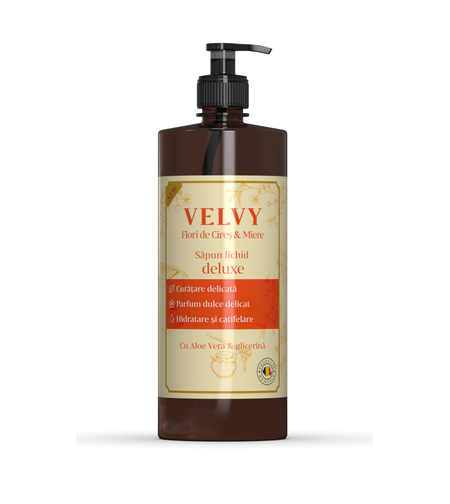 Sapun lichid VELVY FLORI DE CIRES SI MIERE 400 ml.