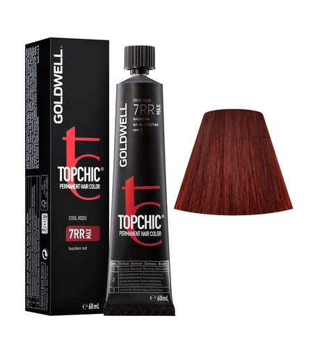 Goldwell, TopChic, Permanent Hair Dye, 7RR Red Passion, 60 ml