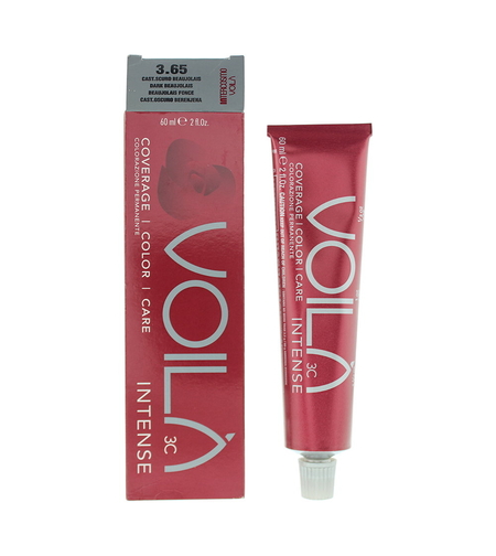 Intercosmo, Voila 3C Intense, Permanent Hair Dye, 3.65 Dark Beaujolais, 60 ml