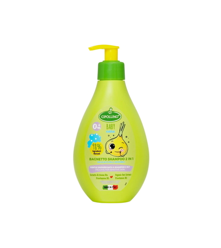 Cipollino, Baby Care, Shower Gel & Shampoo 2-In-1, 250 ml