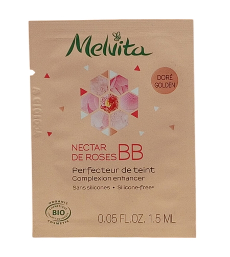 Melvita, Nectar de Roses, Organic, Light Coverage, BB Cream, Golden, 1.5 ml *Sample