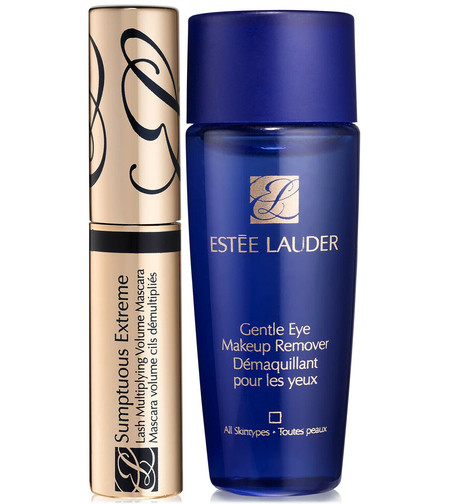 Extreme Lashes Set Estee Lauder: Gentle Eye, Makeup Remover Lotion, 30 ml + Sumptuous Extreme, Waterproof, Volumizing, Mascara, Black, 2.8 ml