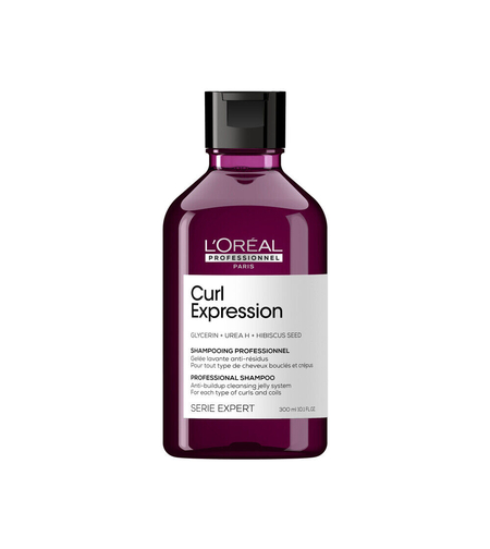 L'Oreal Professionnel, Serie Expert Curl Expression, Glycerin + Urea H + Hibiscus Seed, Hair Shampoo, Anti-Buildup, 300 ml
