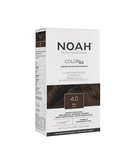 Noah, Permanent Hair Colour, Permanent Hair Dye, 4.0 Brown, 140 ml