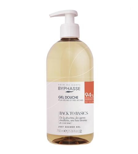 Byphasse, Back To Basics, Shower Gel, For Dry Skin, 750 ml