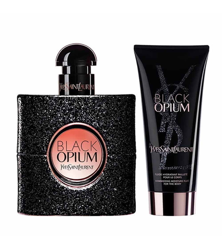 Set Yves Saint Laurent: Black Opium, Hydrating, Body Lotion, 50 ml + Black Opium, Eau De Parfum, For Women, 50 ml