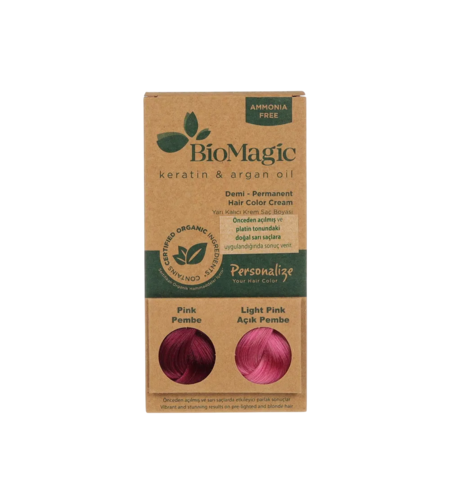 Biomagic, Biomagic, Keratin & Argan Oil, Demi-Permanent Hair Dye,  Pink, 250 ml *Tester