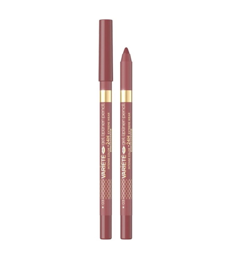 Eveline Cosmetics, Variete, Waterproof, Gel, Lip Liner, 03, Dusty Rose, 1.3 g