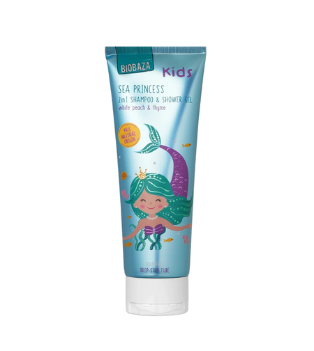 Biobaza, Sea Princess, Fruity, Shower Gel & Shampoo 2-In-1, Natural, 250 ml