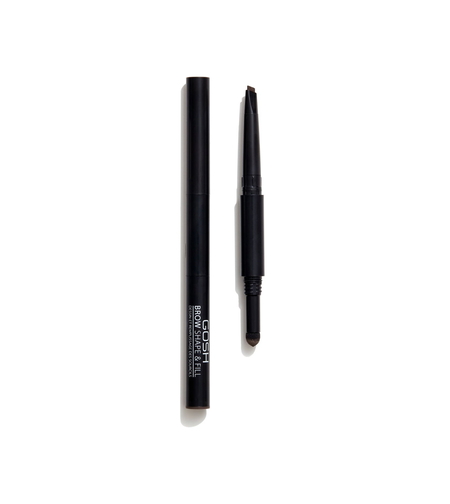 Gosh, Shape & Fill, Double, Eyebrow Cream Pencil, 003, Dark Brown, 0.5 g