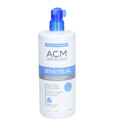 Laboratoire ACM, Sensitelial, Cleansing, Shower Gel, Very Dry To Potentially Atopic Sensitive Skin, 500 ml