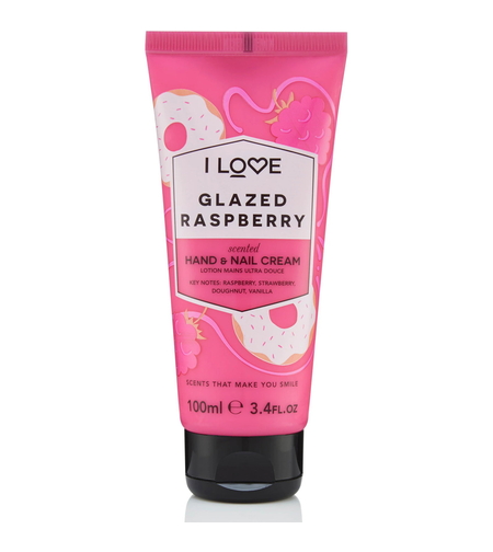 I Love, Signature Collection, Moisturizing, Hand & Nail Cream, Glazed Raspberry, 100 ml