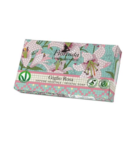 Florinda, Giglio Rosa, Vegan, Hydrating, Scented Soap Bar , Body, 100 g