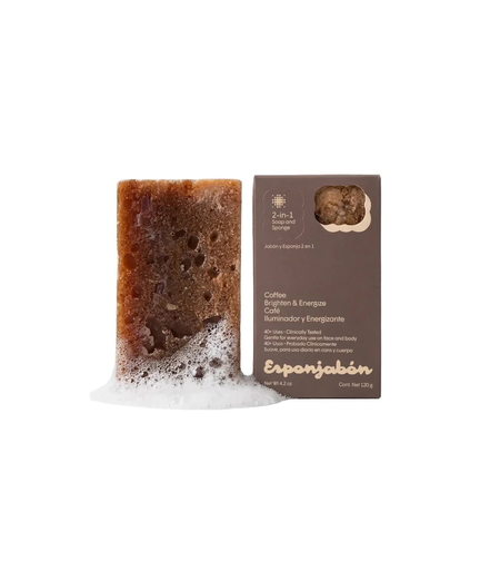 Esponjabon, Coffee, Sebum-Regulating, Soap & Sponge 2-In-1, 120 g
