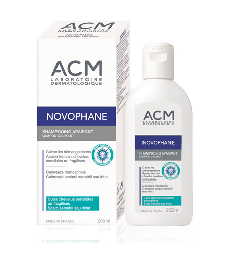 Laboratoire ACM, Novophane, Panthenol, Hair Treatment Shampoo, Calming, For Sensitive Scalps, 200 ml