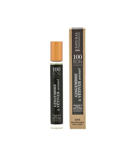 100 Bon, Gingembre & Vetiver Sensuel, Eau De Parfum, Unisex, 15 ml *Miniature