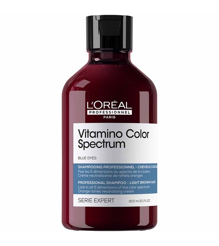 L'Oreal Professionnel, Vitamino Color Spectrum, Hair Shampoo, Counteracts Yellow Or Orange Tones, 300 ml