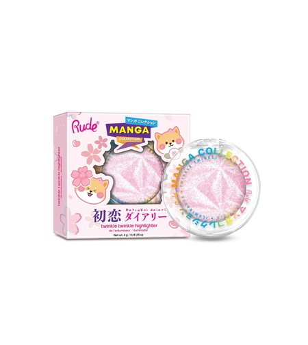 Rude Cosmetics, Twinkle Twinkle, Illuminating, Highlighter Palette, Sawa-Chan's Heart, 4 g