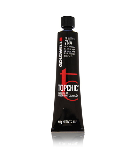 Goldwell, TopChic, Permanent Hair Dye, 7NA Middle Natural Ash Blonde, 60 ml