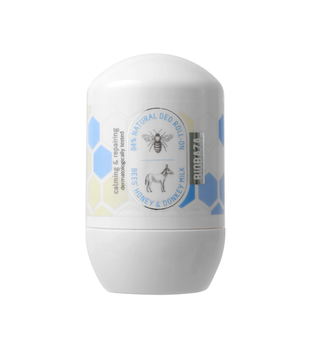 Biobaza, Bee's Honey & Donkey Milk, Soothing & Nourishing, Deodorant Roll-On, Unisex, 50 ml