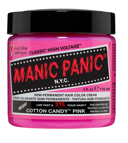 Manic Panic, Classic High Voltage Cotton Candy Pink, Semi-Permanent Hair Dye, 118 ml