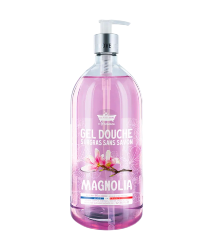 Les Petites Bains de Provence, Magnolia, Shower Gel, For Body, Face & Hair, For Sensitive Skin, 1000 ml