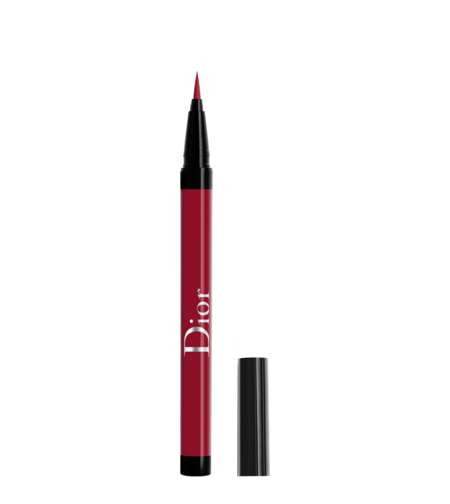Christian Dior, Diorshow On Stage, Waterproof, Ultra-Flexible Felt Tip, Intense Color, Liquid Eyeliner, 771, Matte Burgundy, 0.55 ml