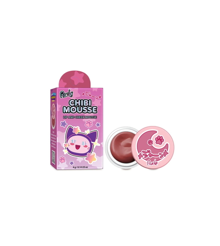 Rude Cosmetics, Chibi Mousse, Lip & Cheek Balm 2-In-1, Tada!, 4 g