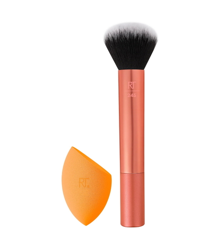 Set Real Techniques: Real Techniques, Blending, Foundation Brush, Rt 245 + Miracle, Makeup Sponge, Orange