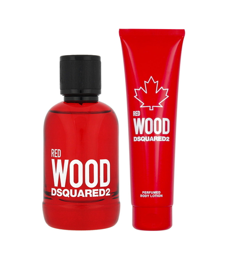 Set Dsquared 2: Red Wood, Eau De Toilette, For Women, 100 ml + Red Wood, Body Lotion, 150 ml