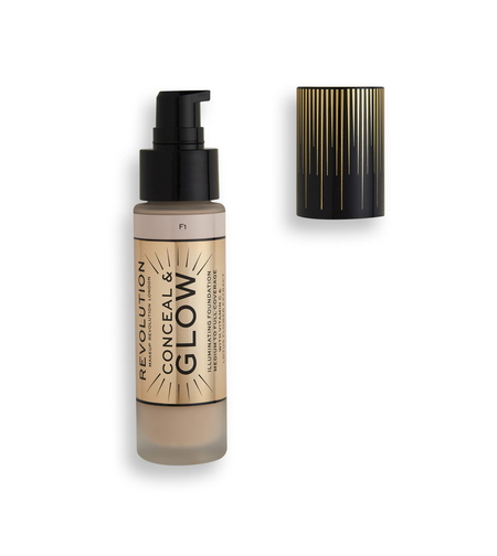 Makeup Revolution, Conceal & Glow, Illuminating, Cream Foundation, F1, 23 ml