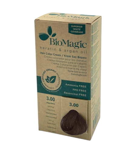 Biomagic, Biomagic, Permanent Hair Dye, 3/00 3 Dark Brown, 250 ml *Tester