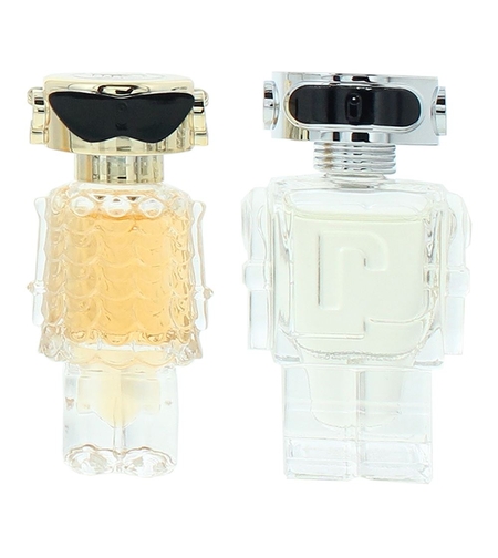 Set Paco Rabanne: Fame, Eau De Parfum, For Women, 4 ml *Miniature + Phantom In Red, Eau De Toilette, For Men, 4 ml *Miniature