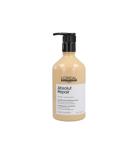 L'Oreal Professionnel, Serie Expert Absolut Repair, Protein + Gold Quinoa, Hair Shampoo, Instant Resurfacing, 500 ml