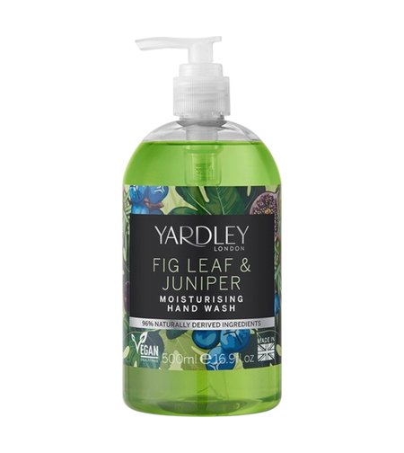 Yardley, Fig Leaf & Juniper Milk, Moisturizing, Hand Gel, 500 ml