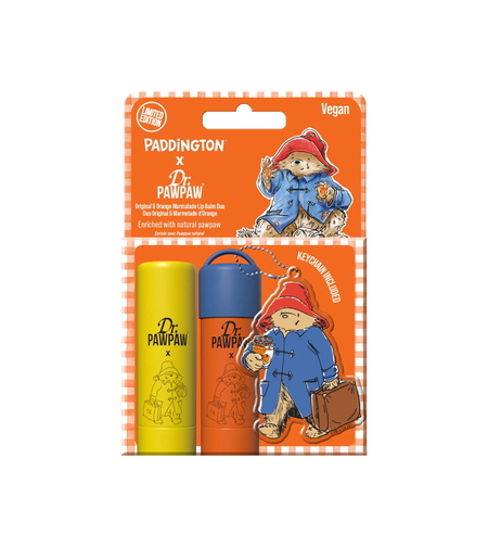 Set Dr. PawPaw: Paddington Bear Original Balm, Vegan, Lip Balm, 4 g + Paddington Orange Marmalade, Hydrating, Lip Balm, 4 g + Paddington Bear, None, Keyrings & Keychains None