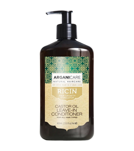 Arganicare, Ricin, Hair Leave-In Conditioner, For Growth Stimulation, 400 ml