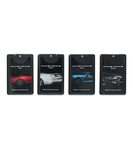 Set Ford: Mustang White, Eau De Toilette, For Men, 20 ml + Mustang Red, Eau De Toilette, For Men, 20 ml + Mustang Black, Eau De Toilette, For Men, 20 ml + Mustang Blue, Eau De Toilette, For Men, 20 ml