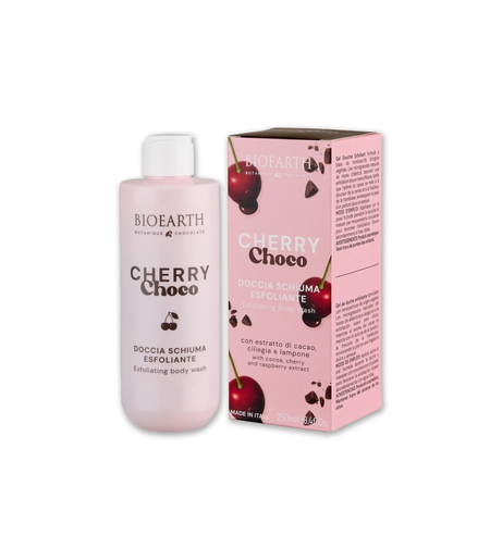 Bioearth, Cherry Choco, Cleansing & Exfoliating, Shower Gel, For All Skin Types, 250 ml