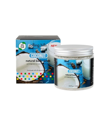Rolling Hills, Coconut, Eliminates Impurities, Body Scrub, 250 g