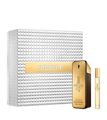 Set Paco Rabanne: 1 Million, Eau De Toilette, For Men, 100 ml + 1 Million, Eau De Toilette, For Men, 10 ml
