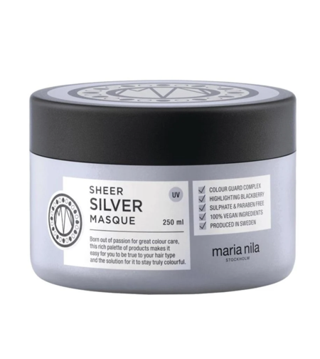 Maria Nila, Sheer Silver, Paraben-Free, Hair Treatment Cream Mask, Moisturizing, 250 ml