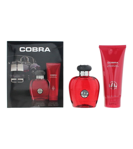Set Carroll Shelby: Red Cobra, Shower Gel & Shampoo 2-In-1, 150 ml + Red Cobra, Eau De Toilette, For Men, 100 ml