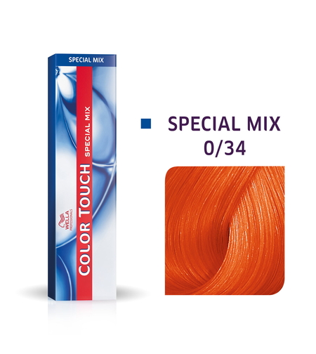 Wella Professionals, Color Touch Special Mix, Ammonia-Free, Semi-Permanent Hair Dye, 0/34 Golden Red, 60 ml